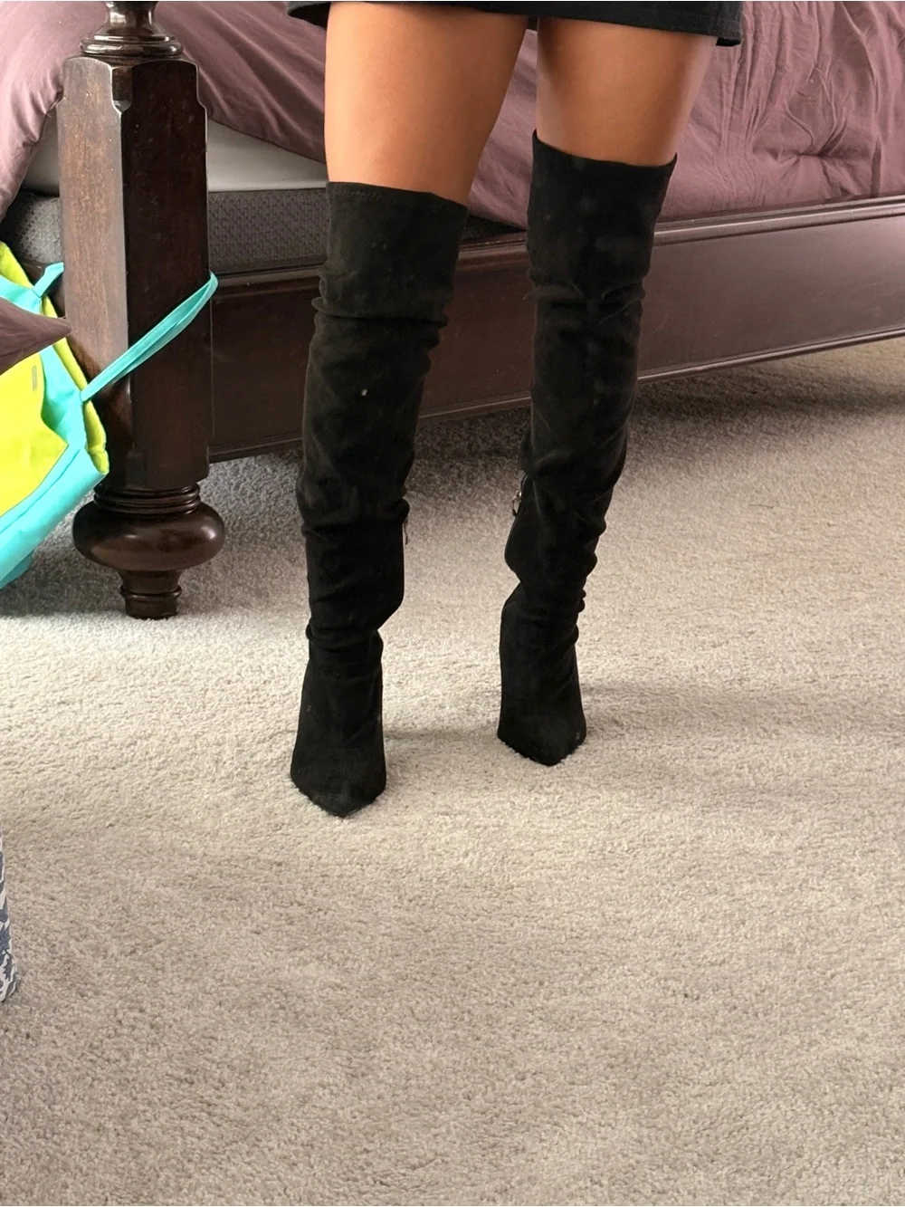 Women’s Over-the-Knee Black Suede Boots